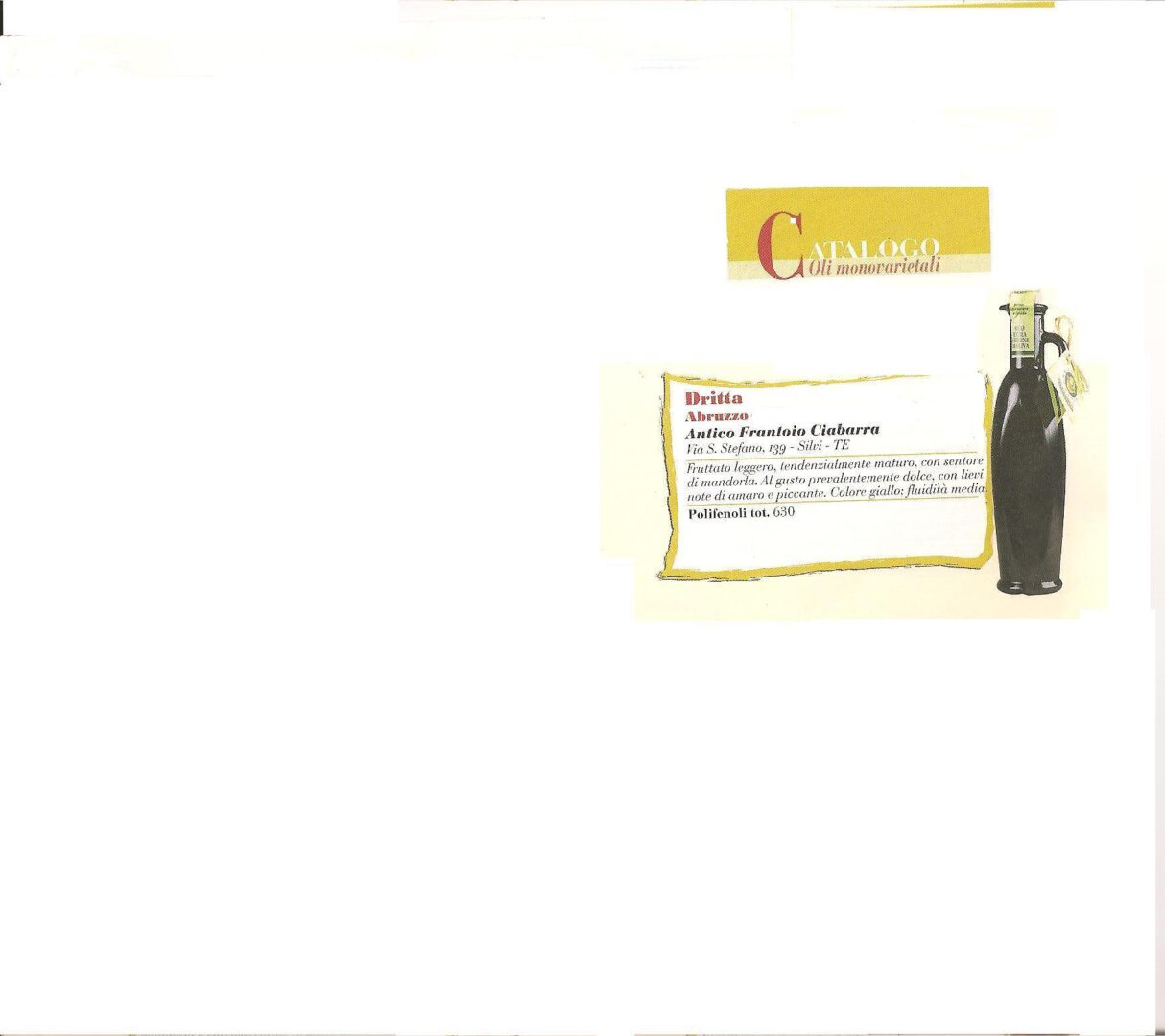 CATALOGO MONOVARIETALI
